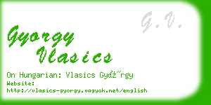 gyorgy vlasics business card